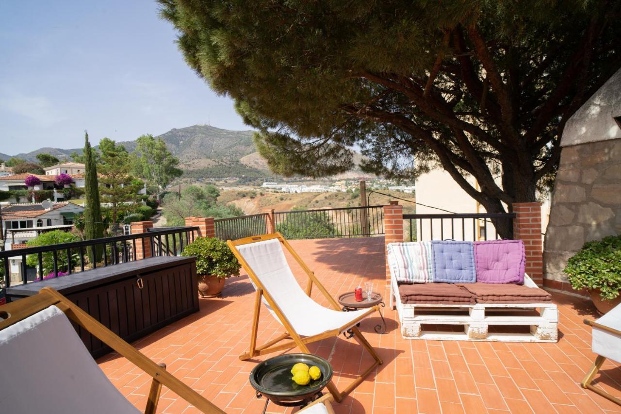 Casa Ancladero Big Rooftop Terrace, 2 Bedroom Guesthouse W Garden And View Fuengirola Eksteriør bilde