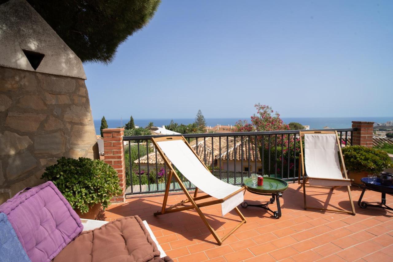 Casa Ancladero Big Rooftop Terrace, 2 Bedroom Guesthouse W Garden And View Fuengirola Eksteriør bilde