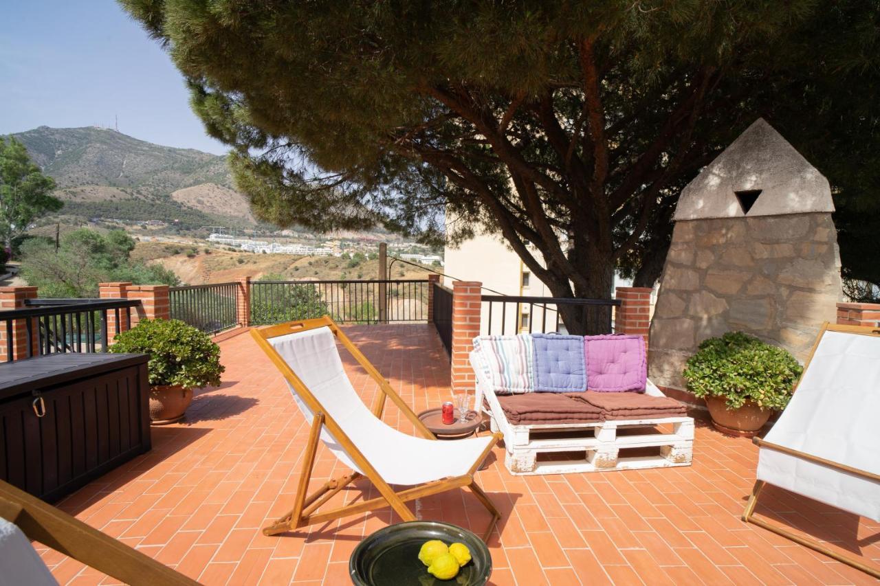 Casa Ancladero Big Rooftop Terrace, 2 Bedroom Guesthouse W Garden And View Fuengirola Eksteriør bilde